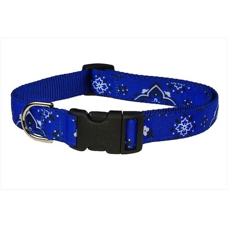 Sassy Dog Wear BANDANA BLUE2-C Bandana Dog Collar; Blue - Small